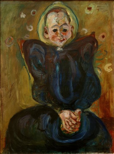 Frau in blauem Kleid von Chaim Soutine